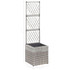 Sadilica s rešetkom i 1 posudom 30x30x107 cm od poliratana siva 46933
