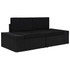 Modularni dvosjed od poliratana crni 49505