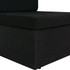 Modularni dvosjed od poliratana crni 49505