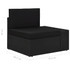 Modularni dvosjed od poliratana crni 49505