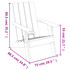 Vrtna stolica Adirondack svjetlosmeđa 75x88,5x89,5 cm PP 364175