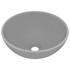 Luksuzni okrugli umivaonik mat svjetlosivi 32,5x14 cm keramički 146971