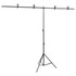 Stalak za pozadinu u obliku slova T crni 201x60x(70-200) cm 190253