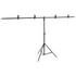 Stalak za pozadinu u obliku slova T crni 201x60x(70-200) cm 190253