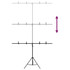 Stalak za pozadinu u obliku slova T crni 151x60x(70-200) cm 190252