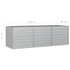 Povišena vrtna gredica 240 x 80 x 77 cm pocinčani čelik srebrna 316886