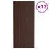 Krovni paneli 12 kom od pocinčanog čelika smeđi 100 x 45 cm 317217 Krovni paneli 12 kom od pocinčanog čelika smeđi 100 x 45 cm 317217