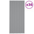 Krovni paneli 36 kom od pocinčanog čelika sivi 100 x 45 cm 317214 Krovni paneli 36 kom od pocinčanog čelika sivi 100 x 45 cm 317214