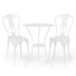 3-dijelni bistro set od lijevanog aluminija bijeli 317752