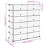 Stalak za cipele crni 94,5 x 36,5 x 106 cm PP 340563