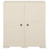 Plastični ormarić 79 x 43 x 85,5 cm izgled drva boja vanilije 340595
