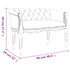Klupa bež 98 x 56 x 69 cm od tkanine 344508 Klupa bež 98 x 56 x 69 cm od tkanine 344508