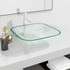Umivaonik stakleni 42 x 42 x 14 cm prozirni 345236