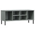 Stalak za cipele metalne noge sivi 106 x 35 x 45 cm drveni OSLO 350995
