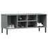 Stalak za cipele metalne noge sivi 106 x 35 x 45 cm drveni OSLO 350995