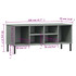 Stalak za cipele metalne noge sivi 106 x 35 x 45 cm drveni OSLO 350995