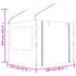 Sjenica s krovom bijela 13,38 x 2,28 x 2,69 m polietilen 3155482