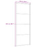 Klizna vrata od mutnog stakla ESG i aluminija 76 x 205 cm crna 151655 Klizna vrata od mutnog stakla ESG i aluminija 76 x 205 cm crna 151655