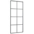 Klizna vrata crna 90 x 205 od stakla ESG i aluminija cm 151670
