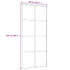 Klizna vrata crna 90 x 205 od stakla ESG i aluminija cm 151670
