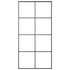 Klizna vrata crna 102,5 x 205 od stakla ESG i aluminija cm 151674