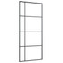Klizna vrata od stakla ESG i aluminija 90 x 205 cm crna 151682