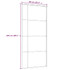 Klizna vrata od stakla ESG i aluminija 90 x 205 cm crna 151682