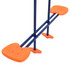 Set ljuljački s gimnastičkim karikama i 4 sjedala čelični 92315
