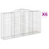 Lučne gabionske košare 6 kom 300x50x160/180cm pocinčano željezo 3146759 Lučne gabionske košare 6 kom 300x50x160/180cm pocinčano željezo 3146759