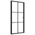 Sobna vrata od stakla ESG i aluminija 102,5 x 201,5 cm crna 151205