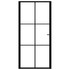 Sobna vrata od stakla ESG i aluminija 102,5 x 201,5 cm crna 151205