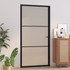 Unutarnja vrata 102,5 x 201,5 cm crna od mat stakla i aluminija 350555