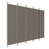 Sobna pregrada s 5 panela antracit 250 x 220 cm od tkanine 350204 Sobna pregrada s 5 panela antracit 250 x 220 cm od tkanine 350204