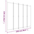 Sobna pregrada s 5 panela antracit 250 x 220 cm od tkanine 350204 Sobna pregrada s 5 panela antracit 250 x 220 cm od tkanine 350204