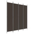 Sobna pregrada s 4 panela smeđa 200 x 220 cm od tkanine 350199 Sobna pregrada s 4 panela smeđa 200 x 220 cm od tkanine 350199