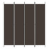 Sobna pregrada s 4 panela smeđa 200 x 220 cm od tkanine 350199 Sobna pregrada s 4 panela smeđa 200 x 220 cm od tkanine 350199