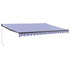 Tenda na uvlačenje plavo-bijela 4 x 3 m od tkanine i aluminija 3154448