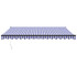 Tenda na uvlačenje plavo-bijela 4 x 3 m od tkanine i aluminija 3154448