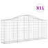 Lučne gabionske košare 11 kom 200x30x80/100cm pocinčano željezo 3145418 Lučne gabionske košare 11 kom 200x30x80/100cm pocinčano željezo 3145418
