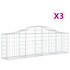 Lučne gabionske košare 3 kom 200x30x60/80 cm pocinčano željezo 3145389 Lučne gabionske košare 3 kom 200x30x60/80 cm pocinčano željezo 3145389