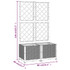 Vrtna sadilica s rešetkom tamnosiva 80 x 40 x 136 cm PP 318251