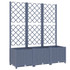 Vrtna sadilica s rešetkom tamnosiva 120 x 40 x 136 cm PP 318253