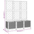 Vrtna sadilica s rešetkom tamnosiva 120 x 40 x 136 cm PP 318253