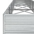 Povišena vrtna gredica 480 x 80 x 45 cm pocinčani čelik srebrna 316901