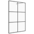 Pregrada za tuširanje s prozirnim staklom ESG 140 x 195 cm crna 151027