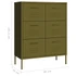 Ladičar maslinasto zeleni 80 x 35 x 101,5 cm čelični 336144