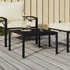 Vrtni stolić za kavu crni 60 x 60 x 35 cm čelični 362726