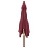 Vrtni suncobran s drvenim stupom bordo 300x300x273 cm 363195
