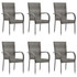 7-dijelni vrtni blagovaonski set od poliratana sivi 3072503