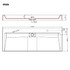 Umivaonik od lijevanih minerala/mramora 120 x 46 x 11 cm bijeli 144068